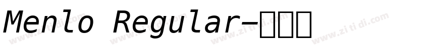 Menlo Regular字体转换